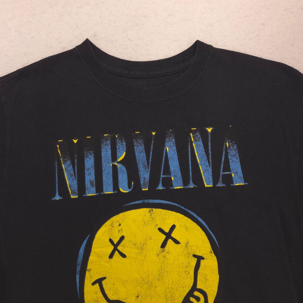 Nirvana Band Casual Crew Neck Graphic Shirt Adult Mens Size M Black 15994